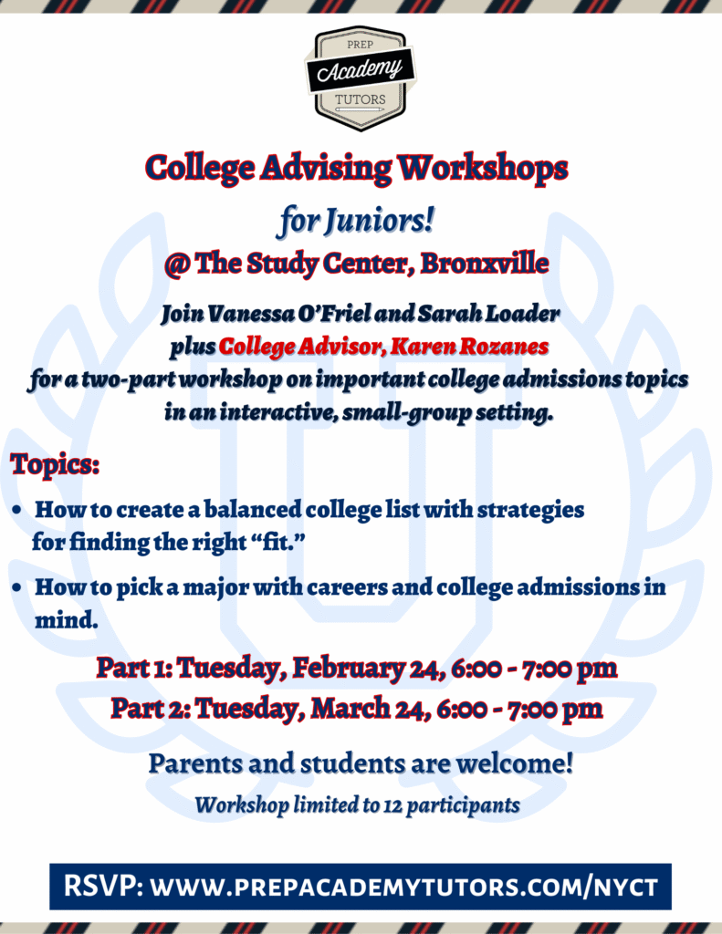 College Advising Workshops Flyers Junior