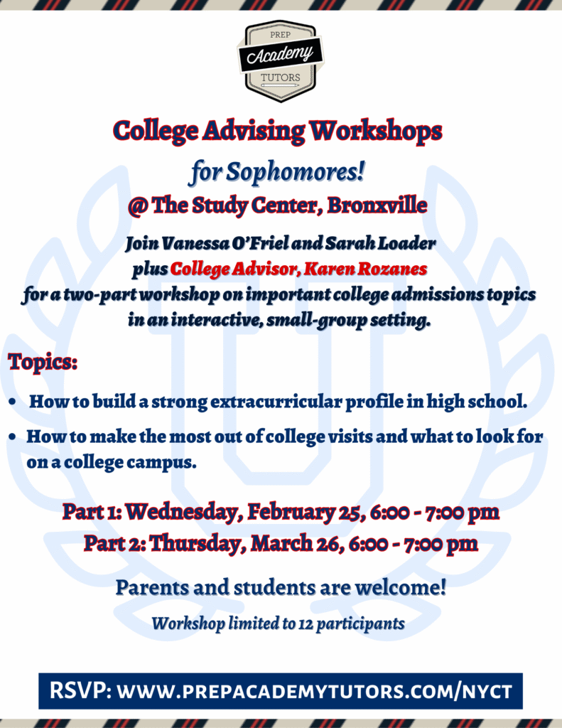 College Advising Workshops Flyers Sophomores